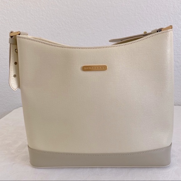Burberry ivory structured leather hobo bag - Picture 3 of 13